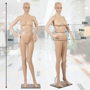 Female Mannequin Full Body Adjustable Mannequin Torso Dress Form for Sewing Mannequin 69 inches Detachable Mannequin Stand w/Metal Base & Mannequin Head