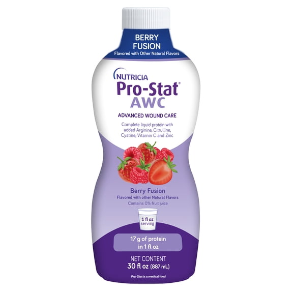 Pro-Stat Advanced Wound Care (AWC), Concentrated Liquid Protein Medical Food - Berry Fusion, 30 Fl Oz Bottle