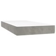 thumbnail image 5 of vidaXL Box Spring Bed with Mattress Light Gray 39.4"x79.9" Twin XL Velvet, 5 of 6