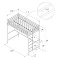 thumbnail image 4 of Miles Metal Twin Loft Bed with Desk, 4 of 8