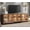Brown, variant on Modern TV Stand with Glass Doors, Entertainment Center TV Console with Adjustable Shelves, Media Storage Furniture up to 70 Inch TVs, Suitable for Living Room,Brown