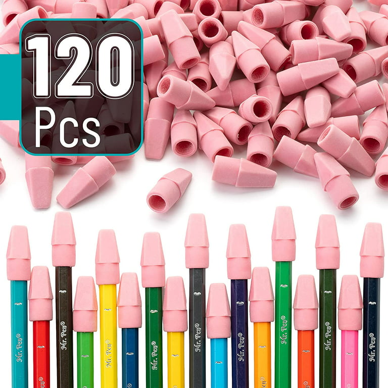  Pencil Erasers Toppers, 120 Pack, Erasers for Pencils, Pencil Top  Erasers, Pencil Eraser, Eraser Pencil, Pencil Cap Erasers, Eraser Caps,  Eraser