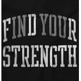 thumbnail image 2 of Find Strength In You Workout Motivate Plus Size Long Sleeve Graphic Tee Shirt Brisco Brands 2X, 2 of 5
