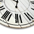 thumbnail image 3 of 18" White Washed Wood Analog QA Wall Clock with Distressed Finish, 3 of 5