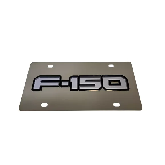 Ford F-150 3D Logo Emblem Mirror Polished Steel License Plate Official Licensed