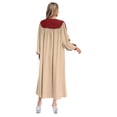 thumbnail image 2 of YONGHS Robes de Clergé pour Femmes Robe de Chœur à Blocs de Couleur Fermeture Éclair devant Robe de Pasteur Prêtre Prédicateur Kaki P, 2 of 5