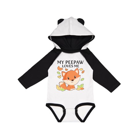 

Inktastic My Peepaw Loves Me- little fox Gift Baby Boy or Baby Girl Long Sleeve Bodysuit