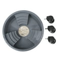 thumbnail image 1 of MasteelfCA 1pc Movable Flower Pot Stand Plastic Rolling Planter Pallet Rolling Tray (Gray), 1 of 8