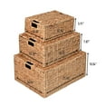thumbnail image 4 of happimess BSK2006A-3SET Brooks Classic Farmhouse Woven Hyacinth Rectangular Storage Baskets with Lids and Handles, Natural (Set of 3), 4 of 7