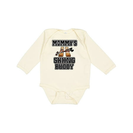 

Inktastic Mommys Skiing Buddy for Kids Gift Baby Boy or Baby Girl Long Sleeve Bodysuit
