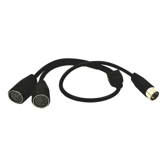Din 5 Pin Splitter Y Adapter MIDI Cable, MIDI 5 Pin 2 5 Female, Y Cable Cord, Extension Audio Cable Keyboard
