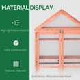 thumbnail image 3 of Outsunny 32" x 19" x 54" Garden Wood Cold Frame Greenhouse Flower Planter with Adjustable Shelves, Double Doors, Orange, 3 of 9