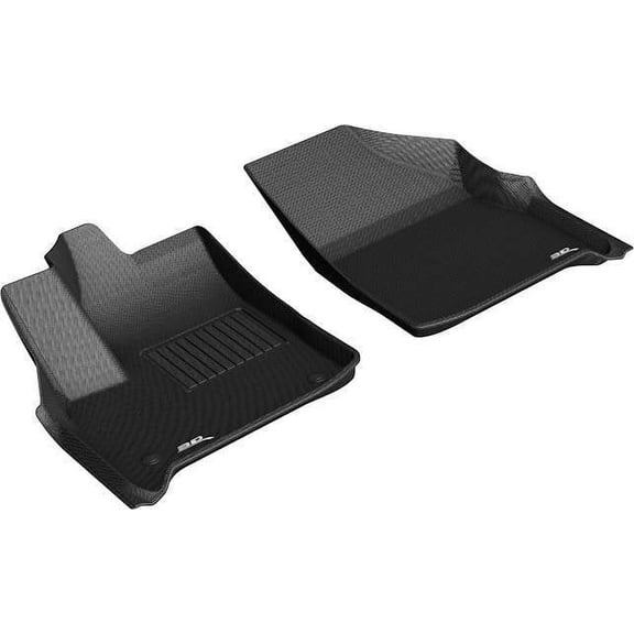3D MAXpider 2018-2023 Fits Chevrolet Traverse 1st Row Black Kagu Carbon Fiber Embossed Pattern Floor Mat L1CH08611509