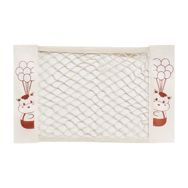 Bolsa de almacenamiento de malla con cierre de velcro, para colgar en la pared, con estampado de ternero de dibujos animados, organizador para cocina y baño.