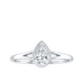 thumbnail image 4 of Rosec Jewels Lab Grown Diamond Bezel Setting Engagement Ring - 0.6 Carat - EF-VS Quality, 14K White Gold, US 9.00, 4 of 8