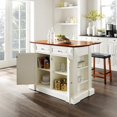 Crosley Drop Leaf Breakfast Bar Top Kitchen Island with 24 in
