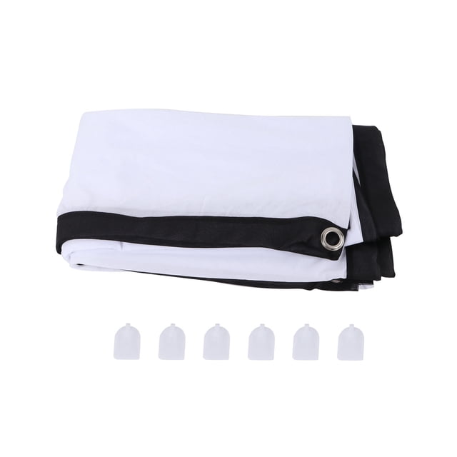 Staiysm 100in Outdoor Movie Screen, Outdoor, Wall Mount, 100 in, Projector Screen, with 6 Hooks & Storage Bag, White, , (New), , 1 Count