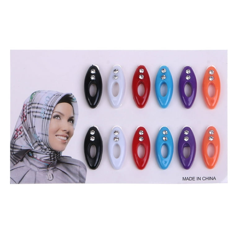 12Pcs/Lot Muslim Hijab Pearl Brooch Safety Scarf Pins Wedding Dress  Decorative Boutonniere DIY Accessories