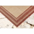 thumbnail image 3 of Trans-Ocean Imports CRES8842524 7 ft. 10 in. Square Liora Manne Carmel Multi Border Indoor & Outdoor Rug Wilton Woven Square Rug - Red, 3 of 7