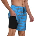 thumbnail image 2 of Fotbe Cute Shark Traje de Baño para Hombre – Shorts de Natación de Secado Rápido con Forro y Bolsillos-Medium, 2 of 6
