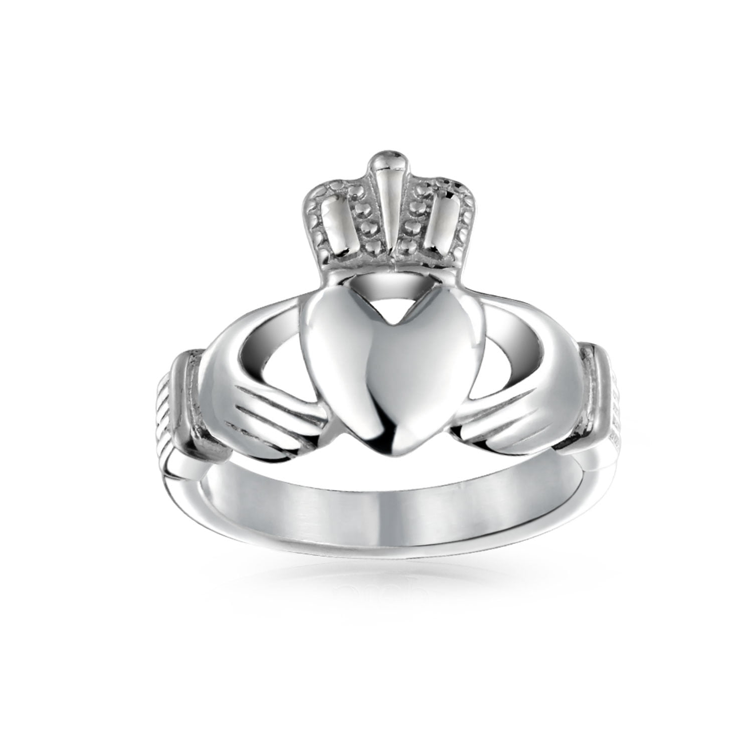 Couple Ring Bridal Set Black Claddagh Ring Heart Irish Stainless Steel Ring Band