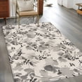 thumbnail image 3 of 3'x5' Area Rugs, Vintage Grey Flower Indoor Outdoor Area Rug for Living Room Bedroom, Farmhouse Botanical Floral Retro Washable Bathroom Rugs Kitchen Floor Carpet Mats Home Decor Aesthetic, 3 of 8