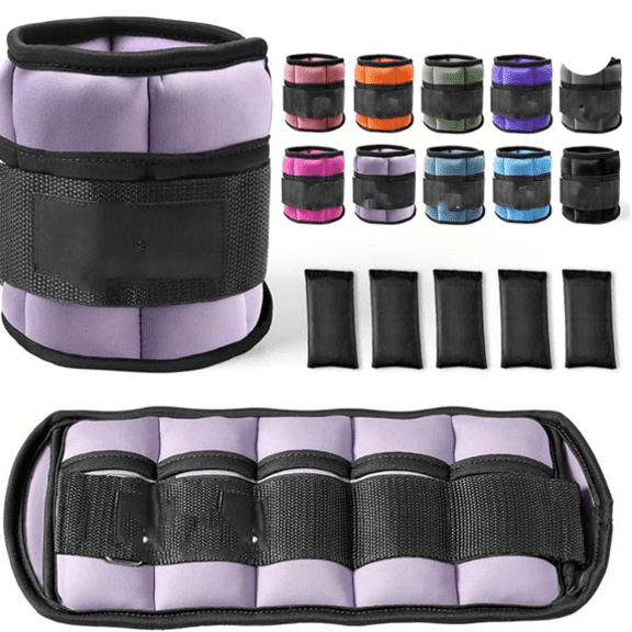 Adjustable Ankle Weights 1 Pair 2 4 6 8 10 Lbs Leg Weight Straps for Women Men, Weighted Ankle Weights Set for Gym,Fitness, Workout,Walking, Jogging,1-5 lbs Each Ankle, 1 Pair 2-10 lbs