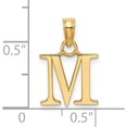 thumbnail image 3 of 14K Yellow Gold Polished Block Letter M Initial Pendant Made In United States k6423m, 3 of 5