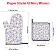 thumbnail image 2 of Fotbe Butterflies on Polka Dots for 4Pcs Oven Mitts and Pot Holders, 500℉ Heat Resistant Oven Mitts , Non-Slip Silicone Surface Safe for Baking, Cooking, BBQ, 2 of 6