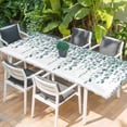 thumbnail image 2 of Teal Green Eucalyptus Leaves Table Cloths for 8 Foot Rectangle Tables, Spring Plants Leaves Country Patio Waterproof Elastic Fitted Tablecloths, Washable Rectangular Table Cover for Camping, 2 of 8
