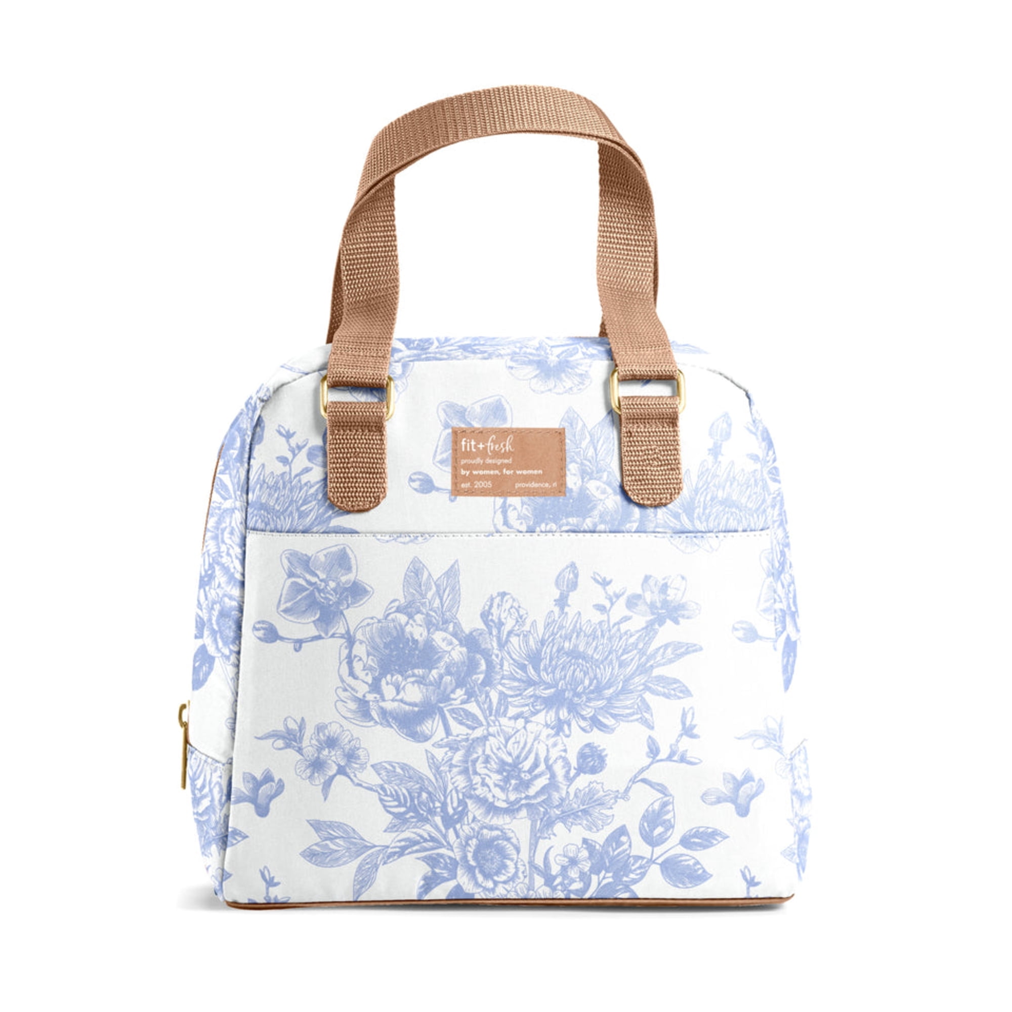 Fit & Fresh 7607CX3708 Minneola Lunch Bag Kit - Cornflower Blue Floral Toile