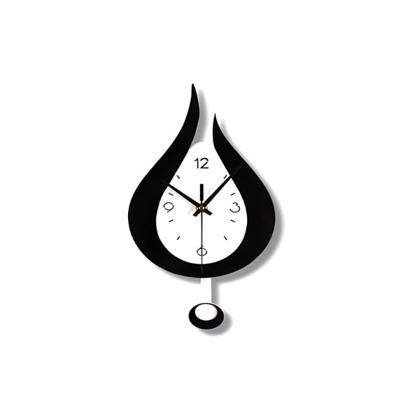 DESIGNICE Modern Water Dropping Design Wall Clock for Creative Acrylic Pendulum Clock for Home Bedroom Living Room Office Decoration