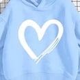 thumbnail image 6 of Ohufall 1-10 Years Kids Girls Sweatshirts Hooded Heart Print Long Sleeve Top Casual Loose Comfy Fashion Sweatshirt, 6 of 6