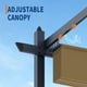 thumbnail image 5 of 10x10 ft outdoor metal gazebo con retractable awning - uv resistant, khaki, 5 of 7