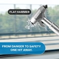 thumbnail image 3 of XTREME Car Safety Hammer Glass Window Breaker and Seatbelt Cutter for Automotive Emergency Escape, Water-Resistant Aluminum Alloy Auto Escape Glass Shattering Hammer and Curved Seat Belt Knife, 3 of 14
