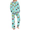 thumbnail image 4 of Mqqzkk Womens Pajama Sets 2 Piece Cute Printed Pjs Sleepwear Soft Comfy Loungewear Long Sleeve Pullover Top and Pants 3X-L, 4 of 6