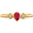 thumbnail image 5 of 14K Yellow Gold Pear Bezel Ruby And Diamond Ringsize 7 - Jbsp, 5 of 5