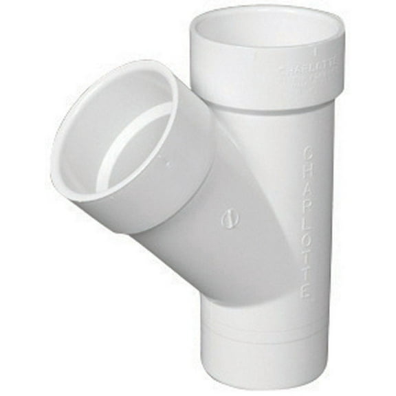Charlotte Pipe Schedule 40 3 in. Hub x 3 in. Dia. Hub PVC Street Wye