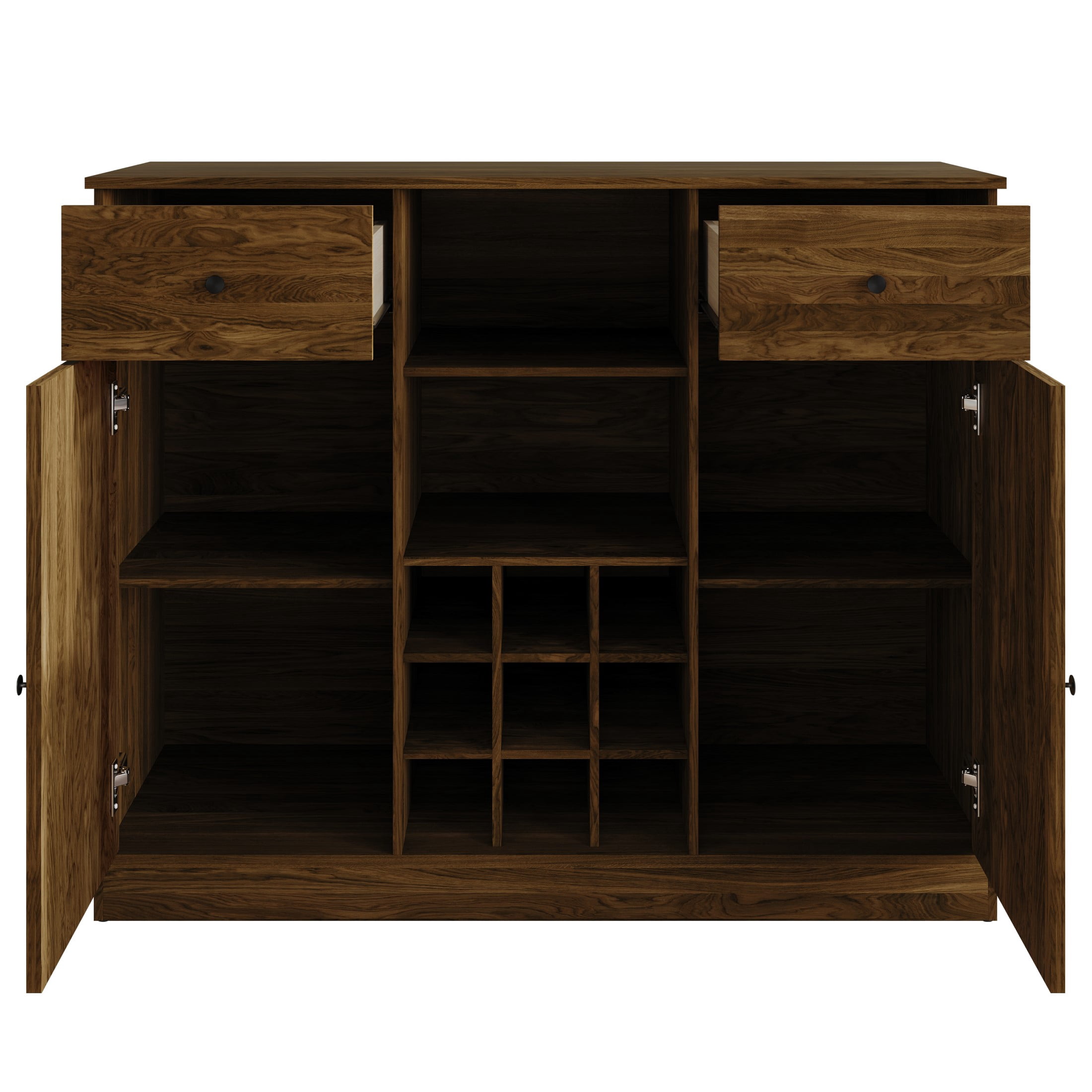 Castle Place Rustic Sideboard Buffet Cabinet, Brown