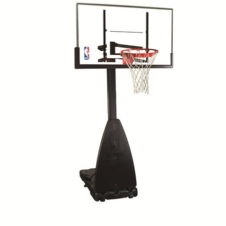 Spalding 54 Inch Glass Pro-Tek Portable Basketball Hoop System
