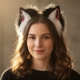 thumbnail image 7 of Yvsxxv 1Pc Black Wolf Ear Faux Fur Headband Hair Accessories, 7 of 7