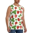 thumbnail image 2 of Uemuo Strawberry Pattern Men's Sleeveless T-Shirt,Muscle Athletic Tank Top, Moisture-wicking Quick-dry Breathable Classic Tee Top for Gym Run Outdoor Sports-X-Large, 2 of 8