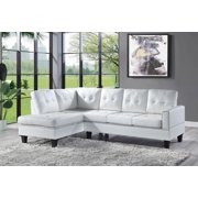 Classic & Modern White PU Sectional Sofa by Acme Jeimmur 56470-3pcs
