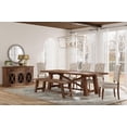 thumbnail image 4 of Alpine Furniture Newberry Wood Dining Bench in Medium Brown, 4 of 8