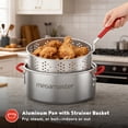thumbnail image 7 of Megamaster Aluminium Fish Fryer Pot with Basket, 10.5QT Deep Fryer with Easy Grip Handle, Outdoor Propane Fryer Pot for Cooking Chicken Wings, Seafood, French Fries - 630-13004, 7 of 7
