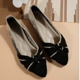 thumbnail image 2 of Flats for Womens Pointed Toe Ballet Flats with Bow Comfortable Knit Dressy Flats, 2 of 9