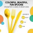 thumbnail image 2 of Exquisite Yellow Disposable Spoons - Yellow Plastic Spoons - 100 Count, 2 of 10