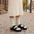 thumbnail image 2 of Sandalias de plataforma para mujer Goosecret negras con hebilla ajustable, 2 of 7