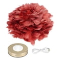 thumbnail image 1 of Lámpara de mesa de plumas USB tipo C 5V control táctil atenuación continua LED para dormitorio café vino rojo Vevor, 1 of 5