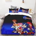 thumbnail image 3 of Juego de edredón de 3 piezas con estampado digital 3D de Sonic Boy, suave, 100 % poliéster, tamaño king, para decoración del hogar, regalo para adolescentes y niños, 3 of 5